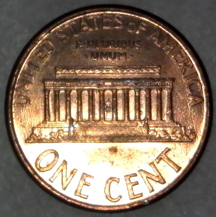 2005-P-Lincoln-Memorial-Cent-With-Nice-Column-Bar-DDR-Right-Side